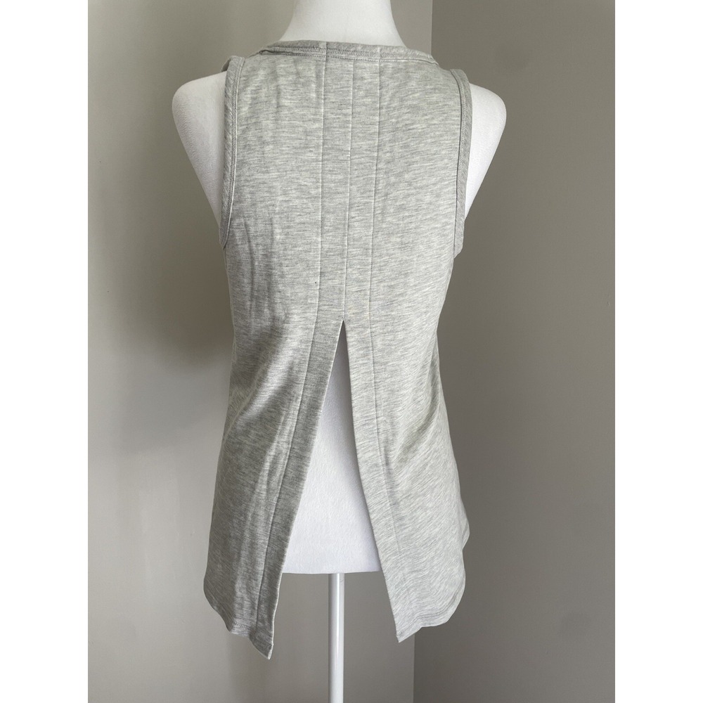 Rag & Bone S Top Heather Gray Kat Split Back Tank Soft Summer Lounge Luxury
